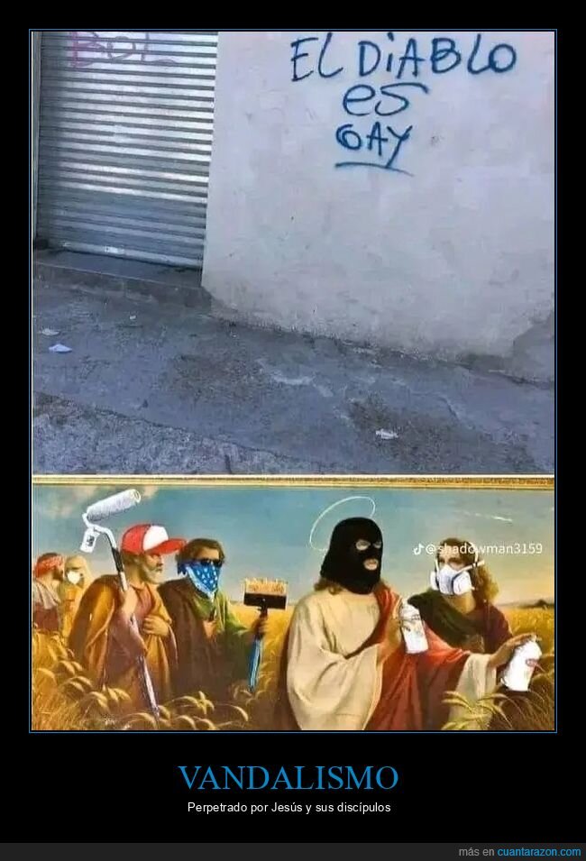 diablo,gay,graffitis,jesús,wtf