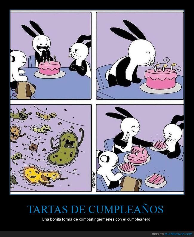 tarta,cumpleaños,gérmenes