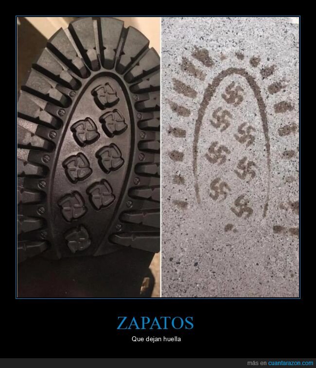 esvásticas,huella,suela,wtf,zapatos