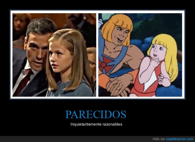 he man,leonor,parecidos,pedro sánchez,políticos