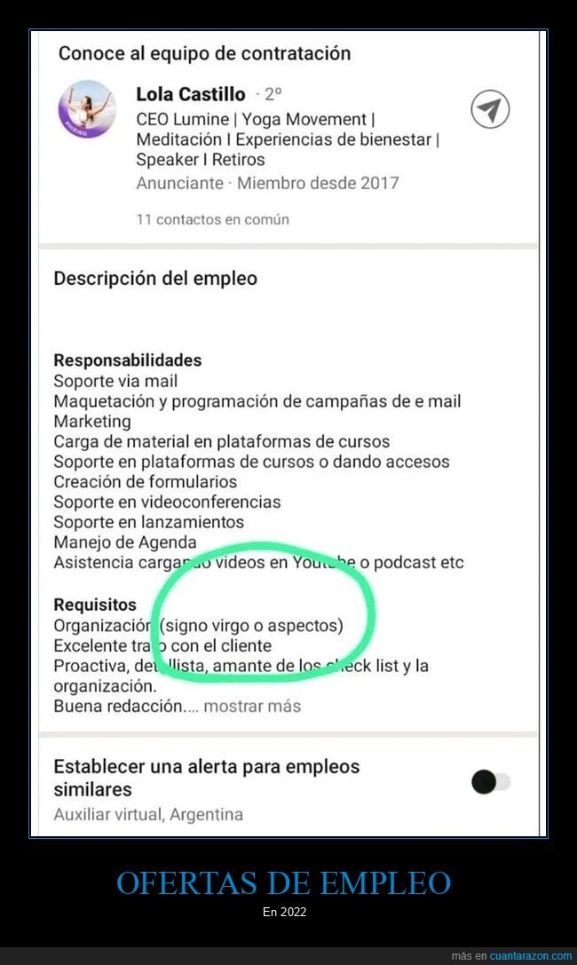 horóscopo,oferta de empleo,wtf