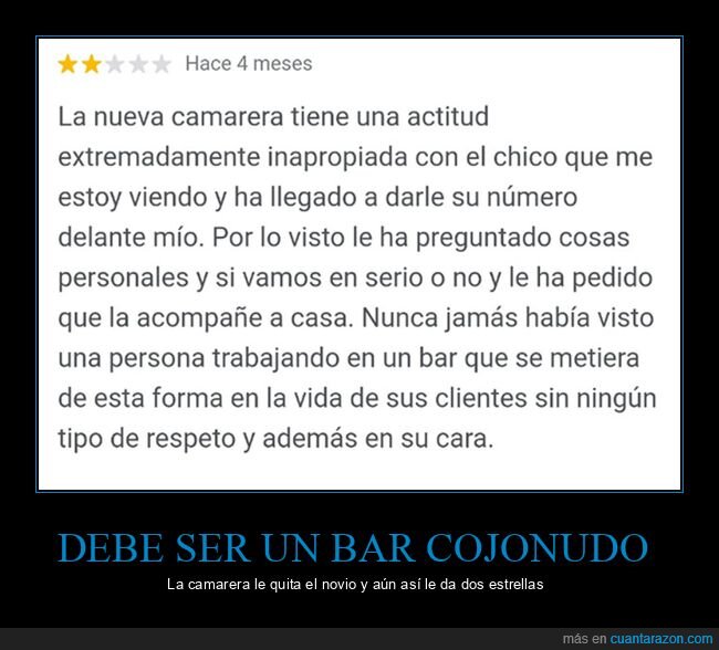 camarera,novio,bar,reseña