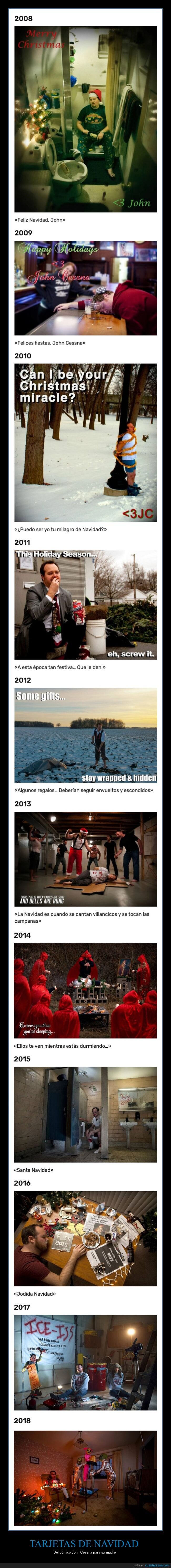 tarjetas de navidad,john cessna,madre