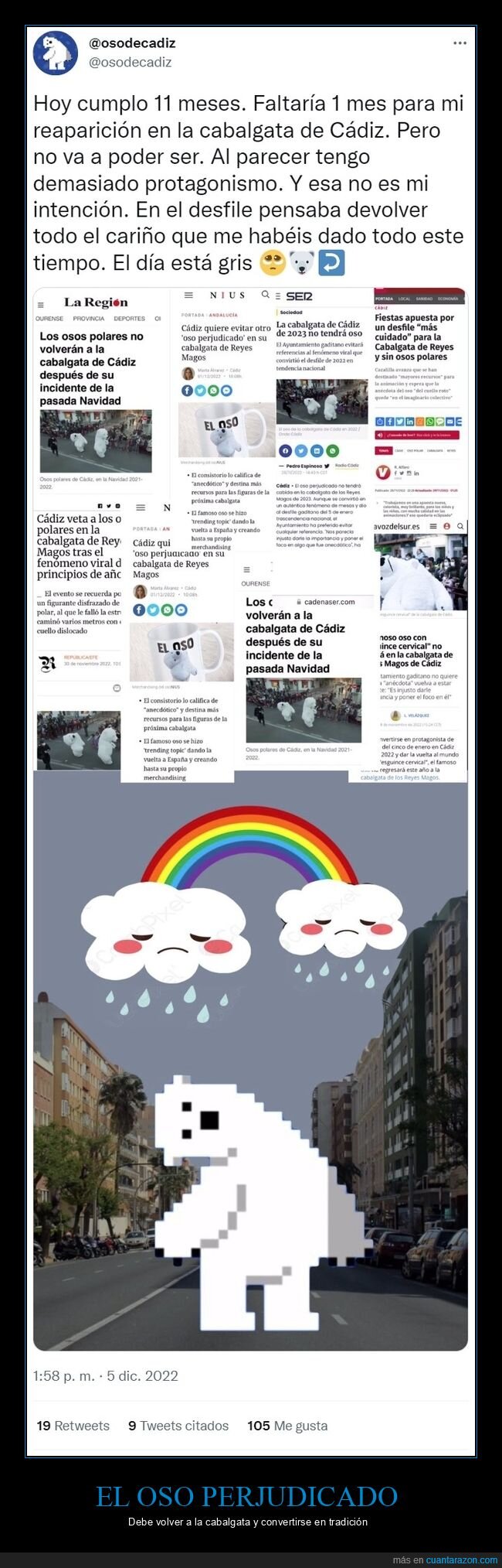 oso perjudicado,cabalgata