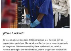 Enlace a Esta chica convierte ropa vieja en ladrillos aislantes de calor y sonido