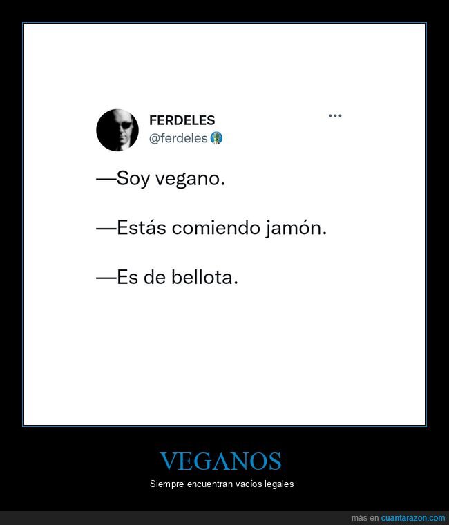 vegano,comiendo,jamón