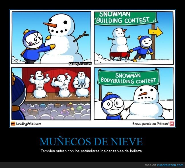 muñecos de nieve,concurso