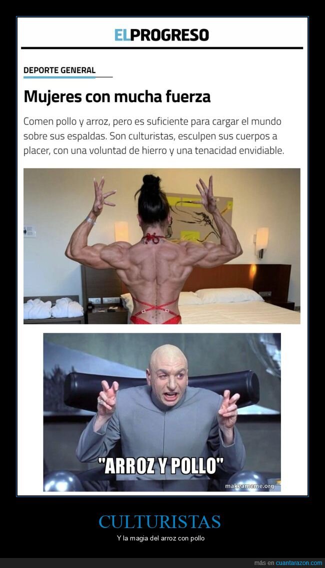 mujeres,culturistas,arroz,pollo