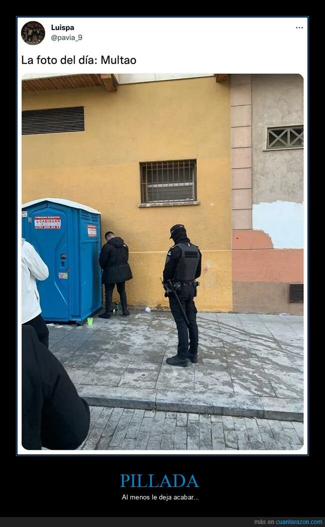meando,pillada,policía