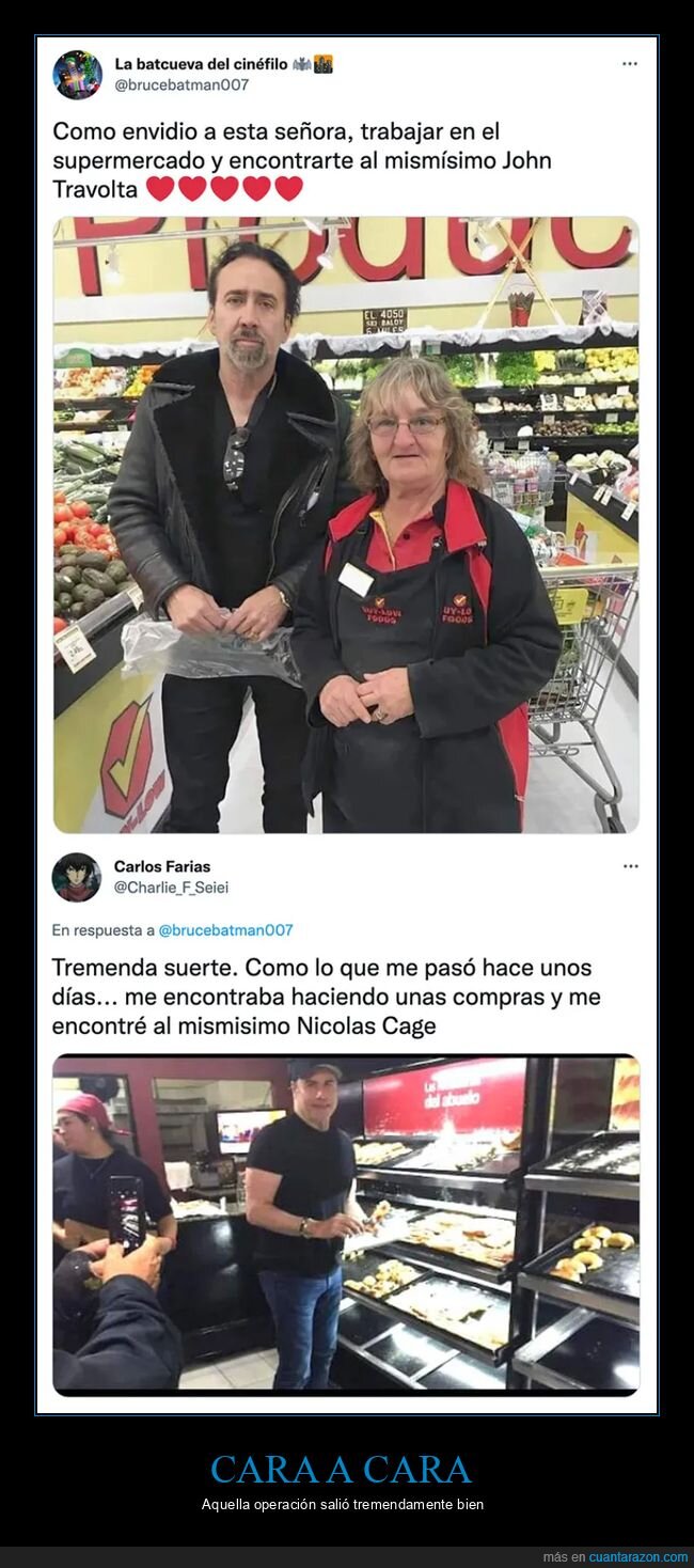 nicolas cage,john travolta,supermercado