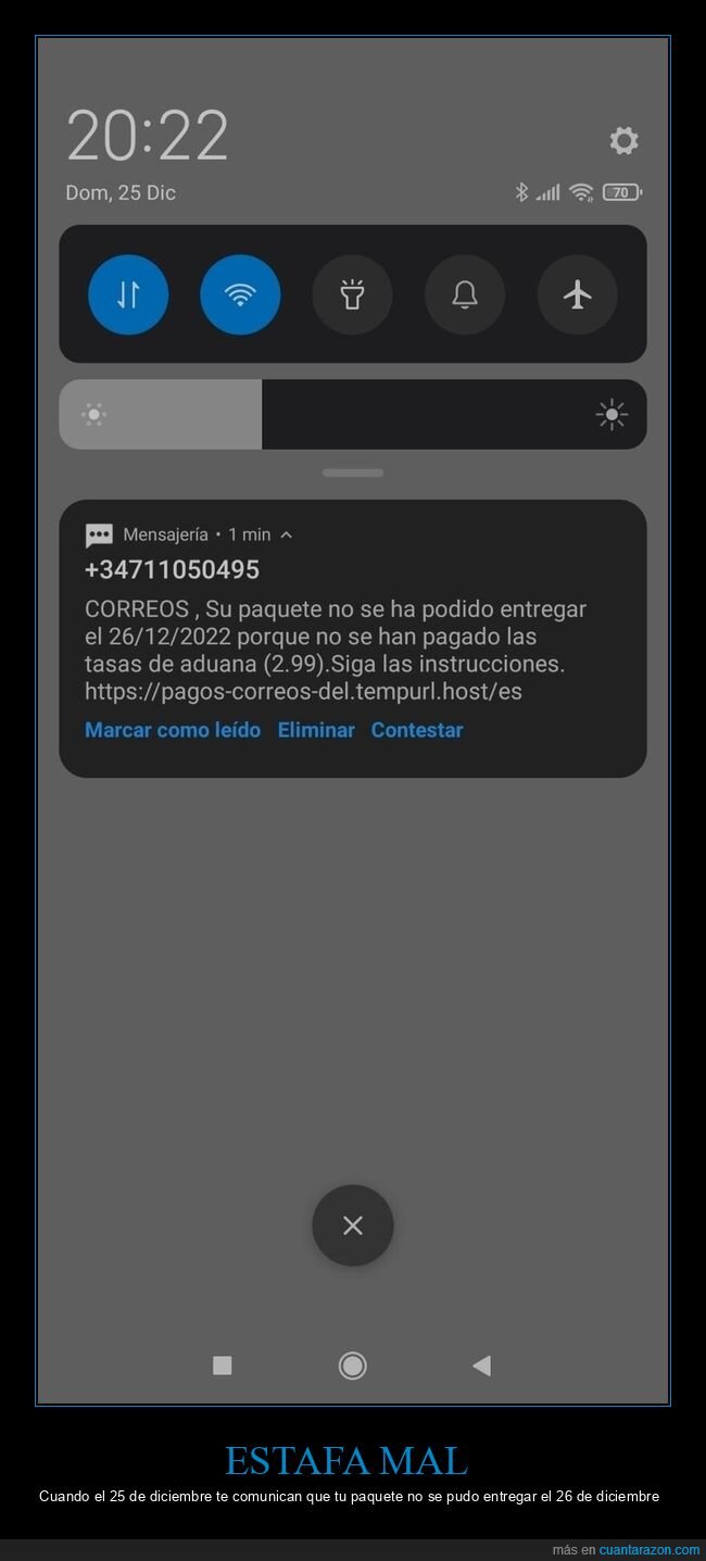 estafa,fails,paquete,entregar