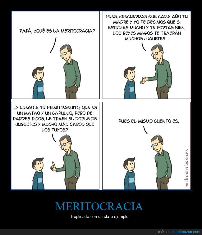 meritocracia,reyes magos,juguetes,padres,ricos