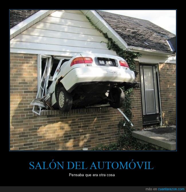 coche,salón,accidente,casa,pared