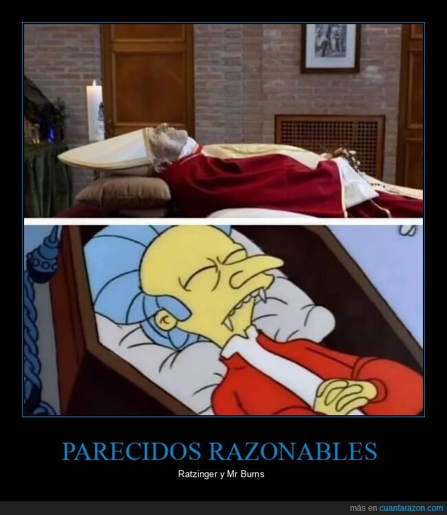 mr burns,Ratzinger,clavados