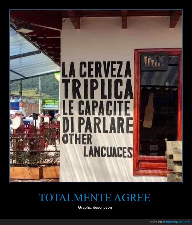 cerveza,triplicar,hablar,idiomas