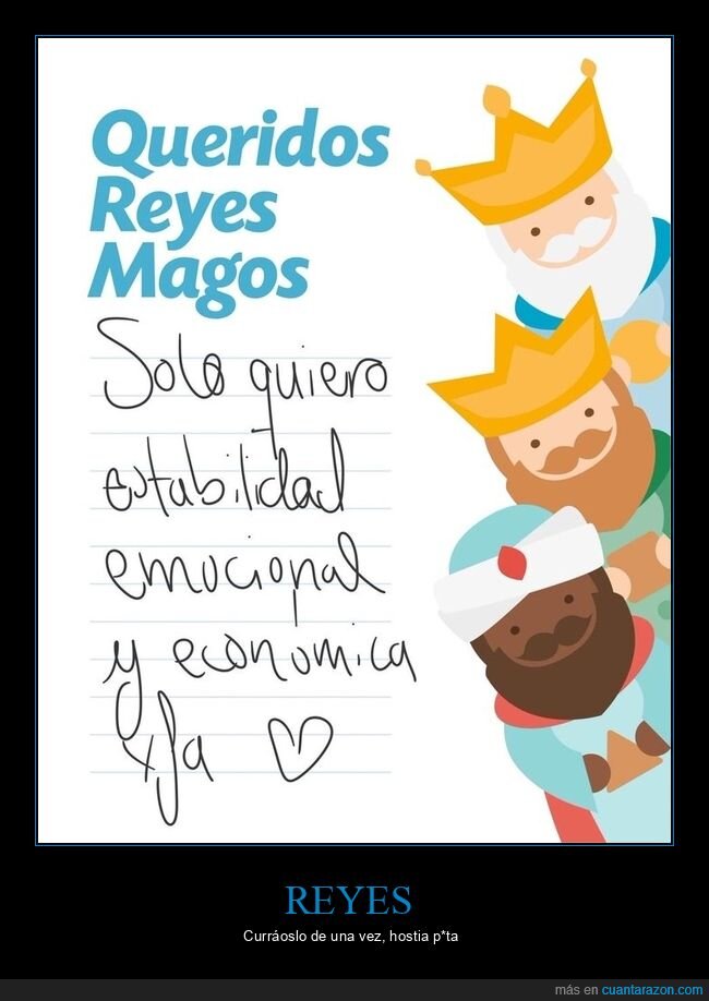 reyes magos,estabilidad,economica,emocional