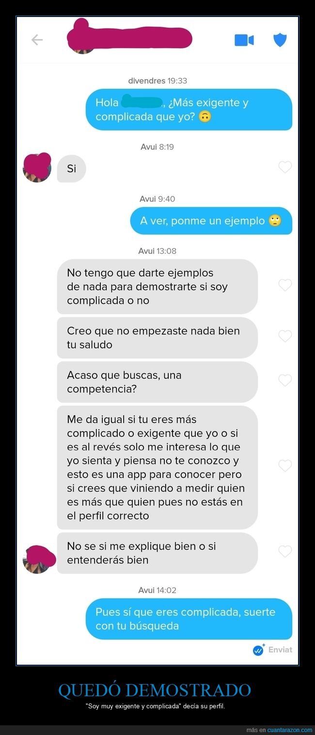tinder,tinderfail,chica,exigente,complicada