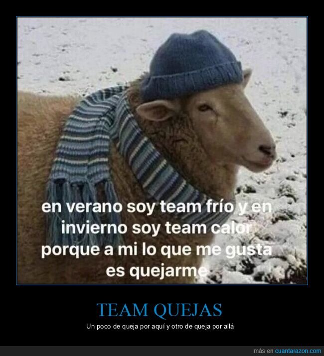 team quejas,queja,team calor,team frio