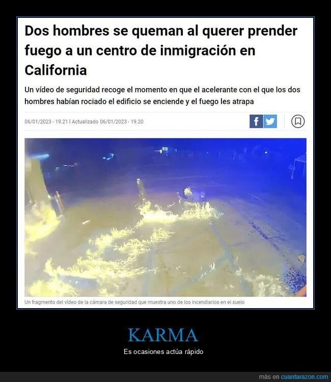 fuego,quemarse,centro de inmigración,karma