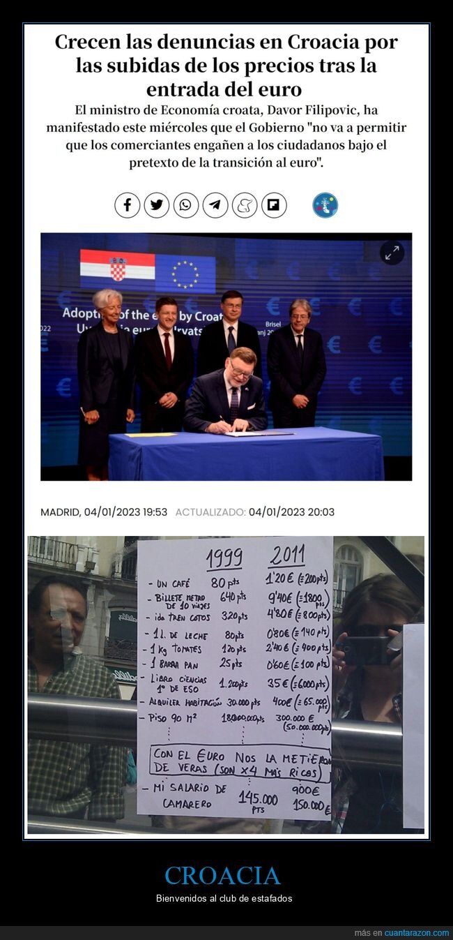 croacia,denuncias,precios,euro