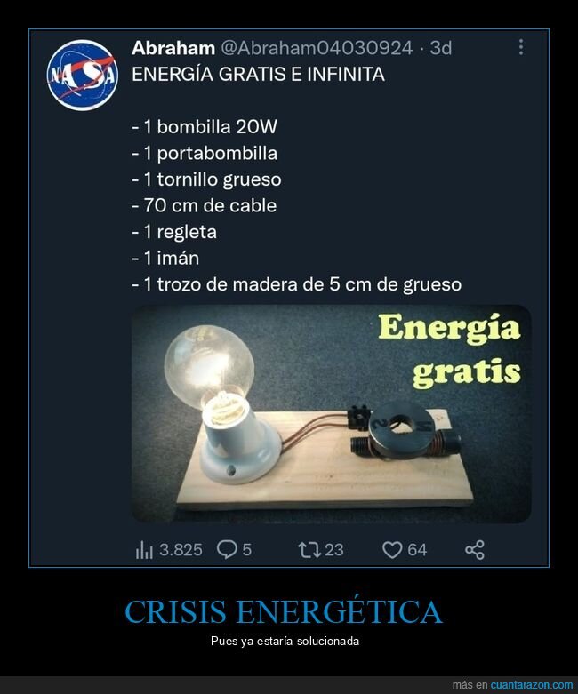 energía,infinita,negacionistas