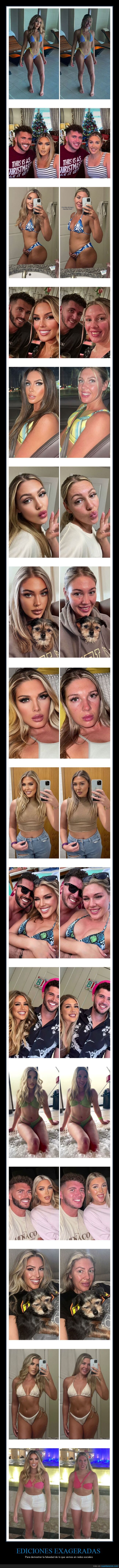 fotos editadas,falsedad,redes sociales