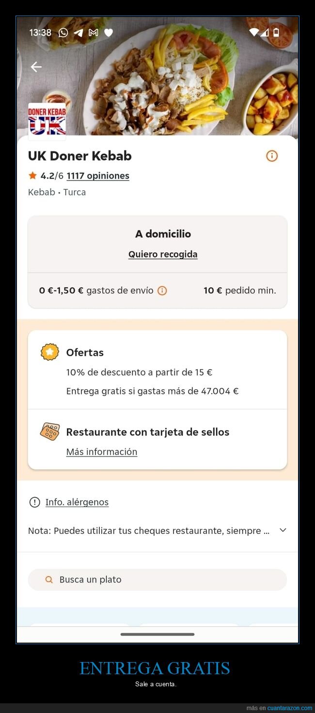 entrega gratis,gastar,wtf
