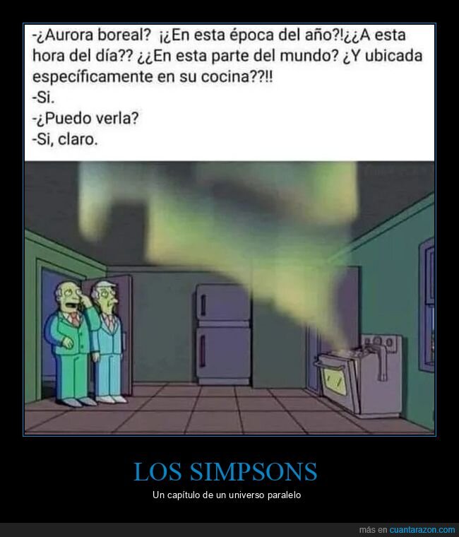 aurora boreal,simpsons,universo paralelo