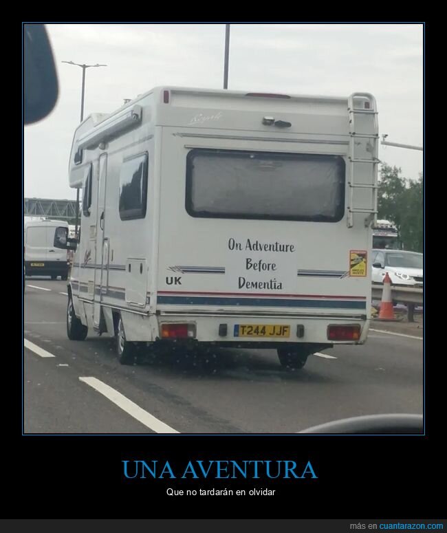 autocaravana,aventura,carteles,demencia