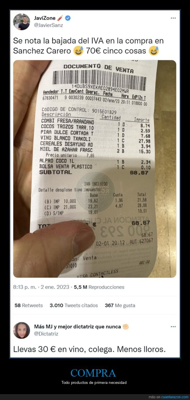 ticket,compra,vino,iva