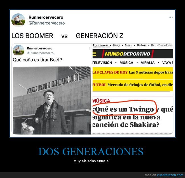 beef,bizarrap,boomer,generación z,generaciones,piqué,shakira,twingo