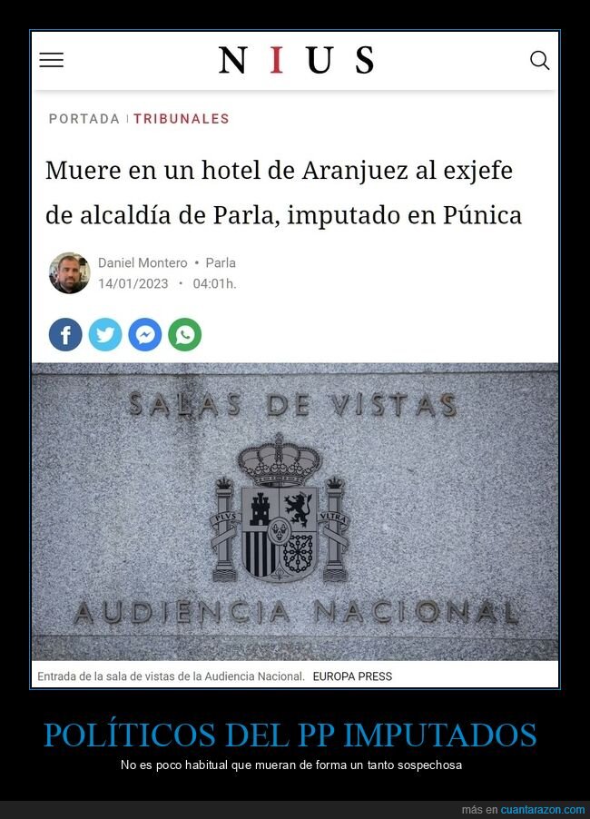 muerte,hotel,políticos,imputado