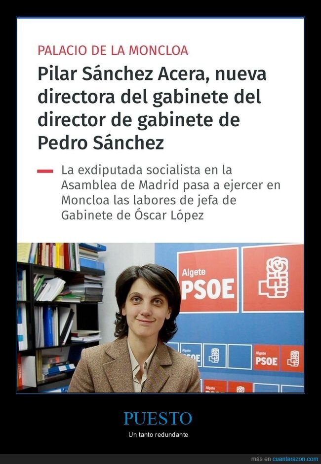 directora de gabinete,director de gabinete,pedro sánchez,políticos