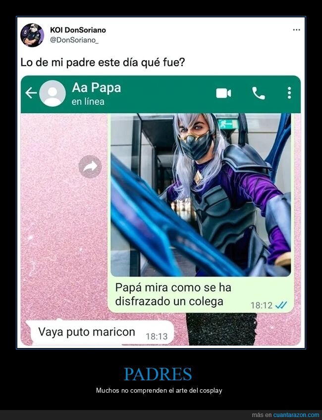 cosplay,padre,whatsapp