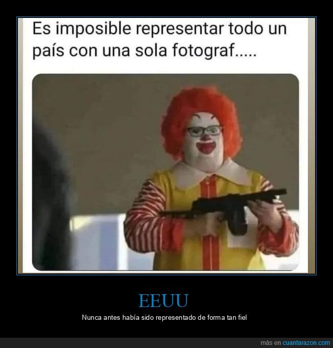 arma,eeuu,país,representar,ronald mcdonald