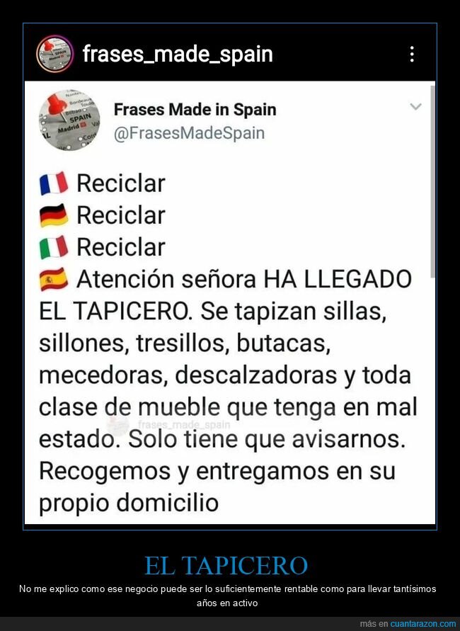 reciclar,tapicero