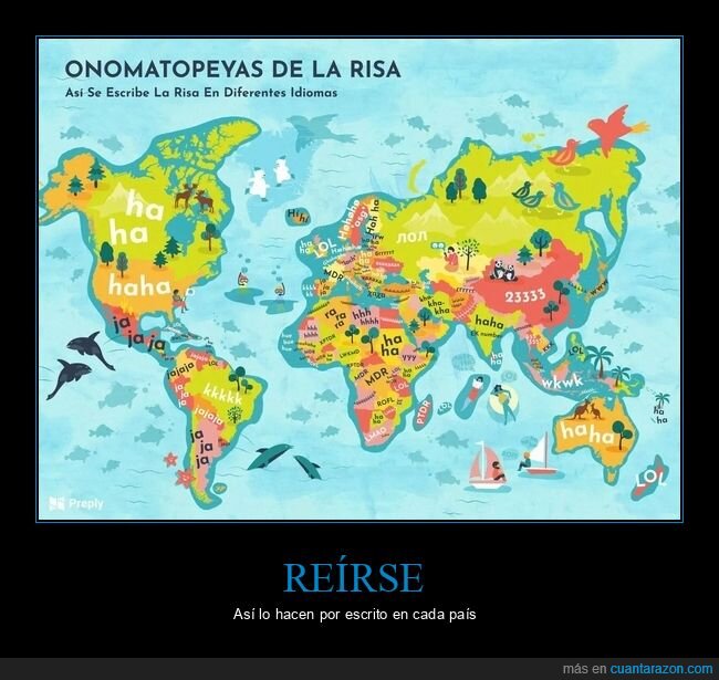 curiosidades,mapa,onomatopeyas,risa