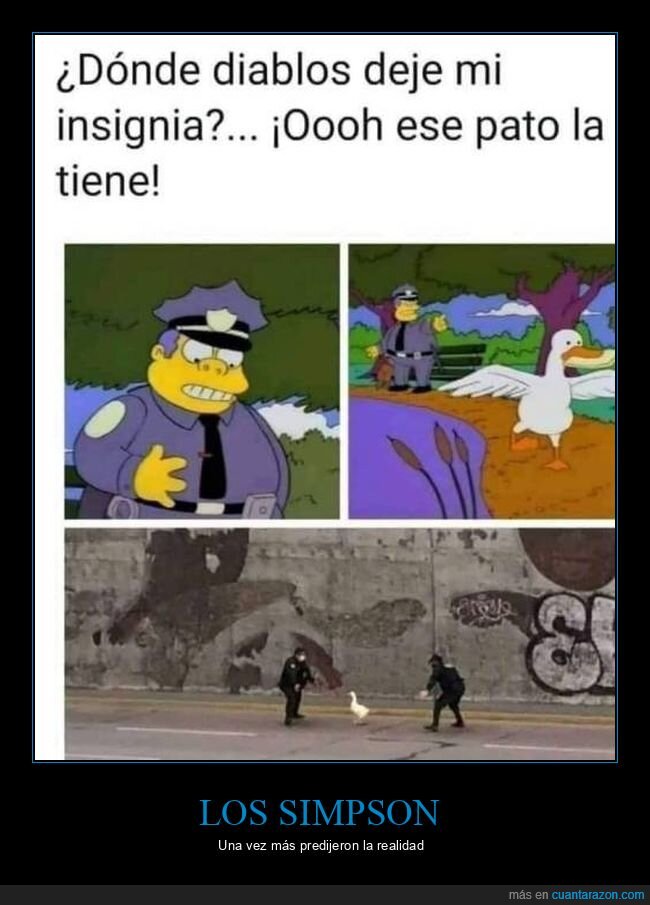 simpsons,policía,pato