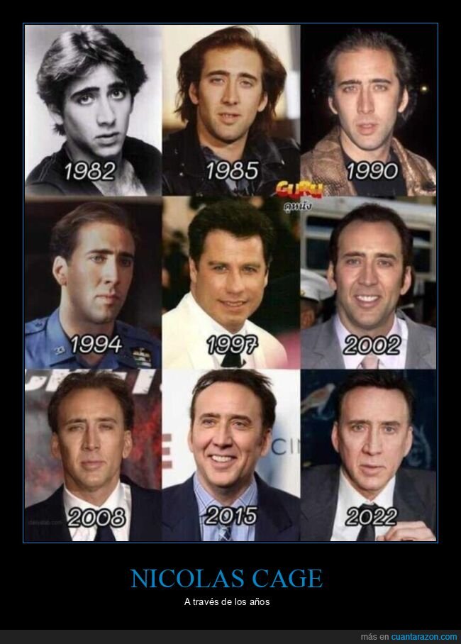 nicolas cage,años,john travolta,cara a cara