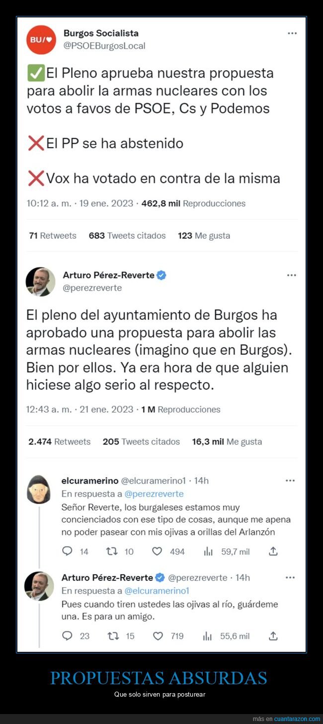 armas nucleares,abolir,votar,políticos,arturo pérez-reverte