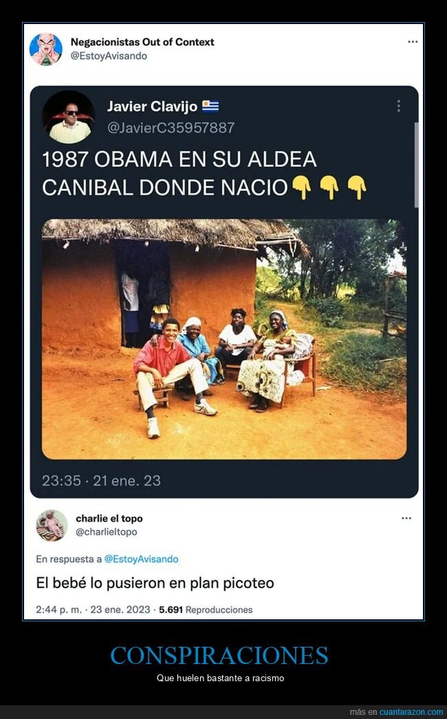 obama,aldea,caníbal,negacionistas,conspiranoicos