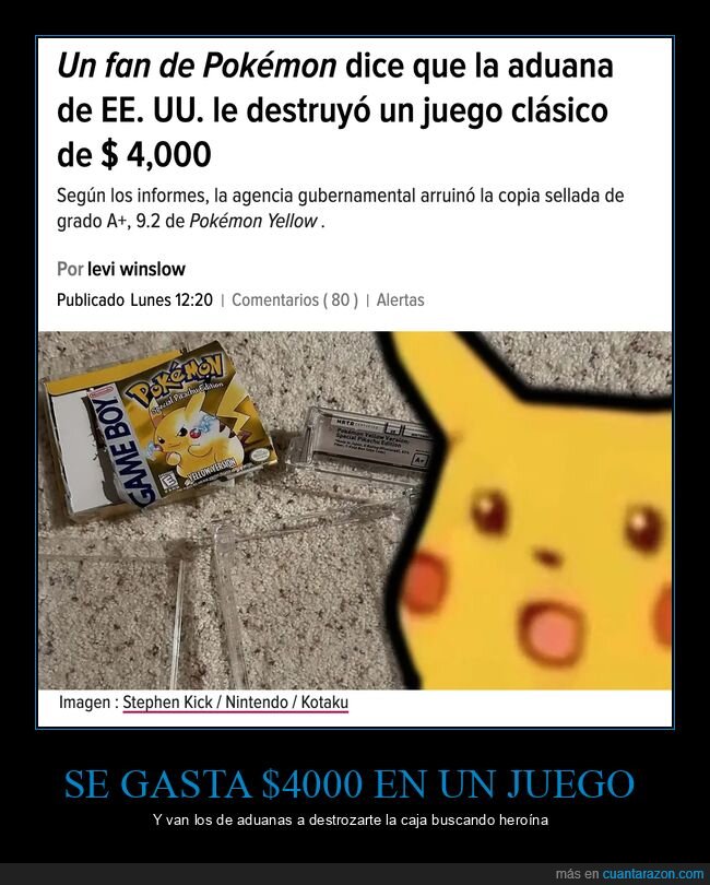 videojuego,aduanas,pokemon,caja
