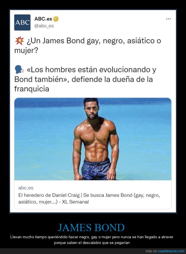 james bond,gay,negro,asiático,mujer