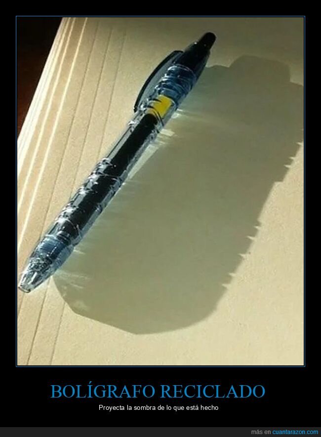 bolígrafo,reciclado,sombra,botella