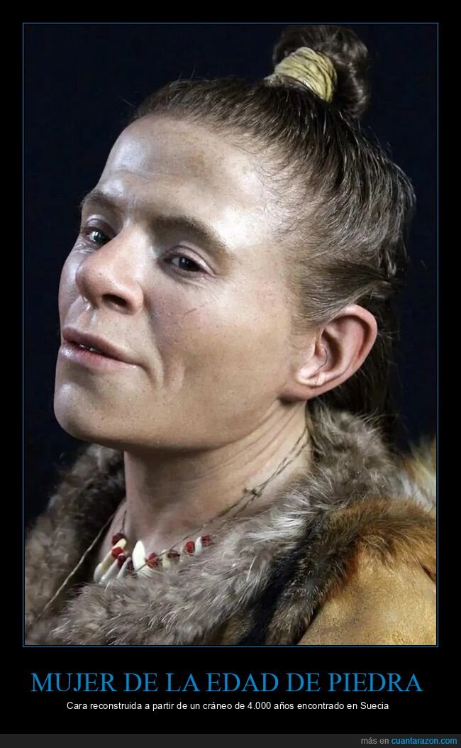 edad de piedra,cráneo,reconstrucción