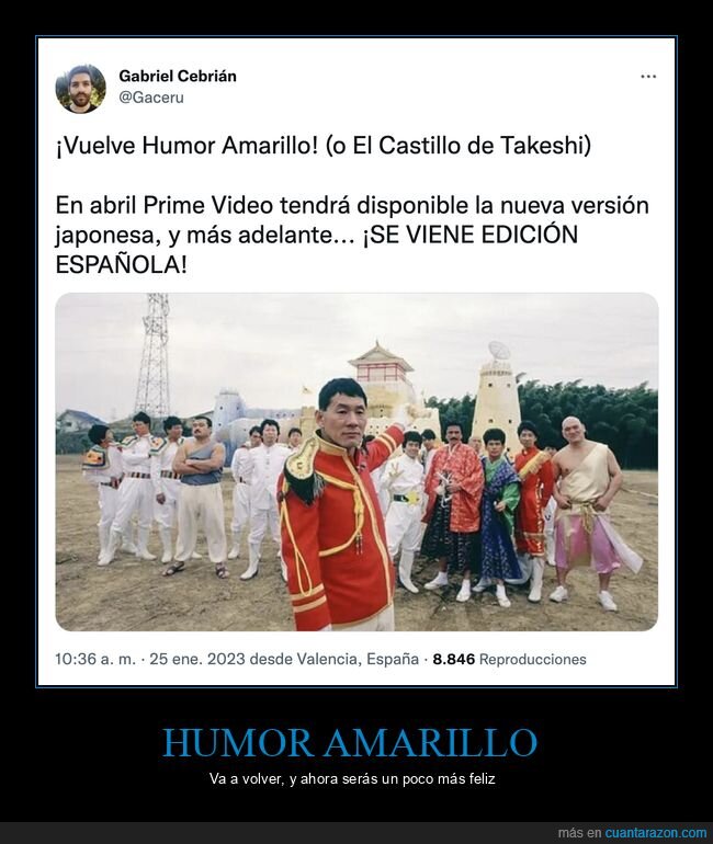 humor amarillo,el castillo de takeshi,regreso