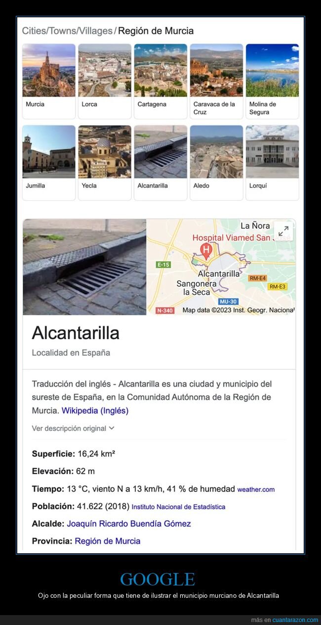 alcantarilla,google,muercia,wtf