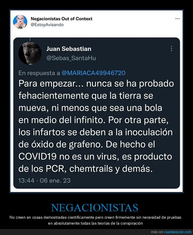 chemtrails,covid,negacionistas,terraplanista,vacunas
