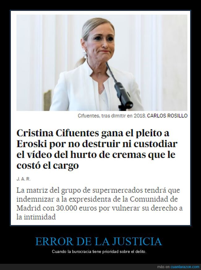 cristina cifuentes,eroski,cremas,políticos