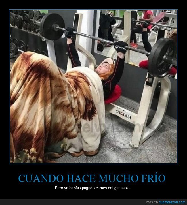 frío,gimnasio,manta